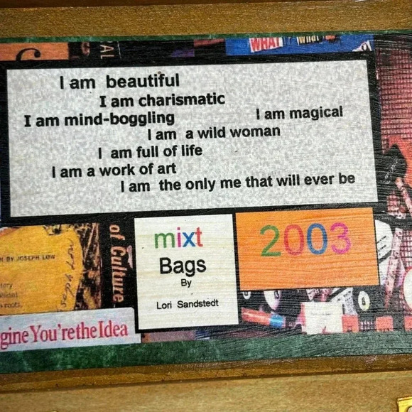 Mixt Bags By Lori Sandstedt Custom Made Cigar Box Bag Multicolor Size 6 x 4.5 - Picture 5 of 13